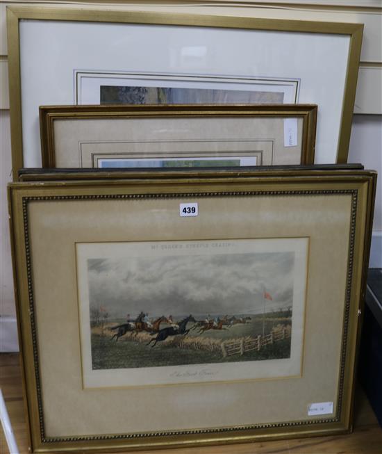 Five assorted equestrian prints